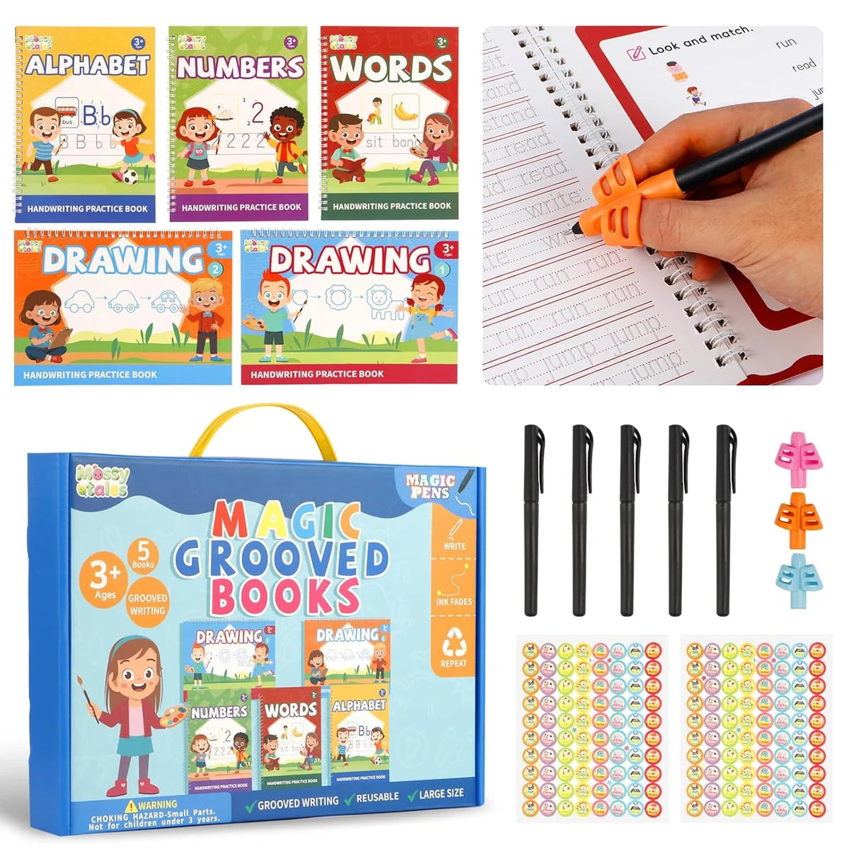 Magic Grooved Handwriting Book for Kids (Ages 3–8)