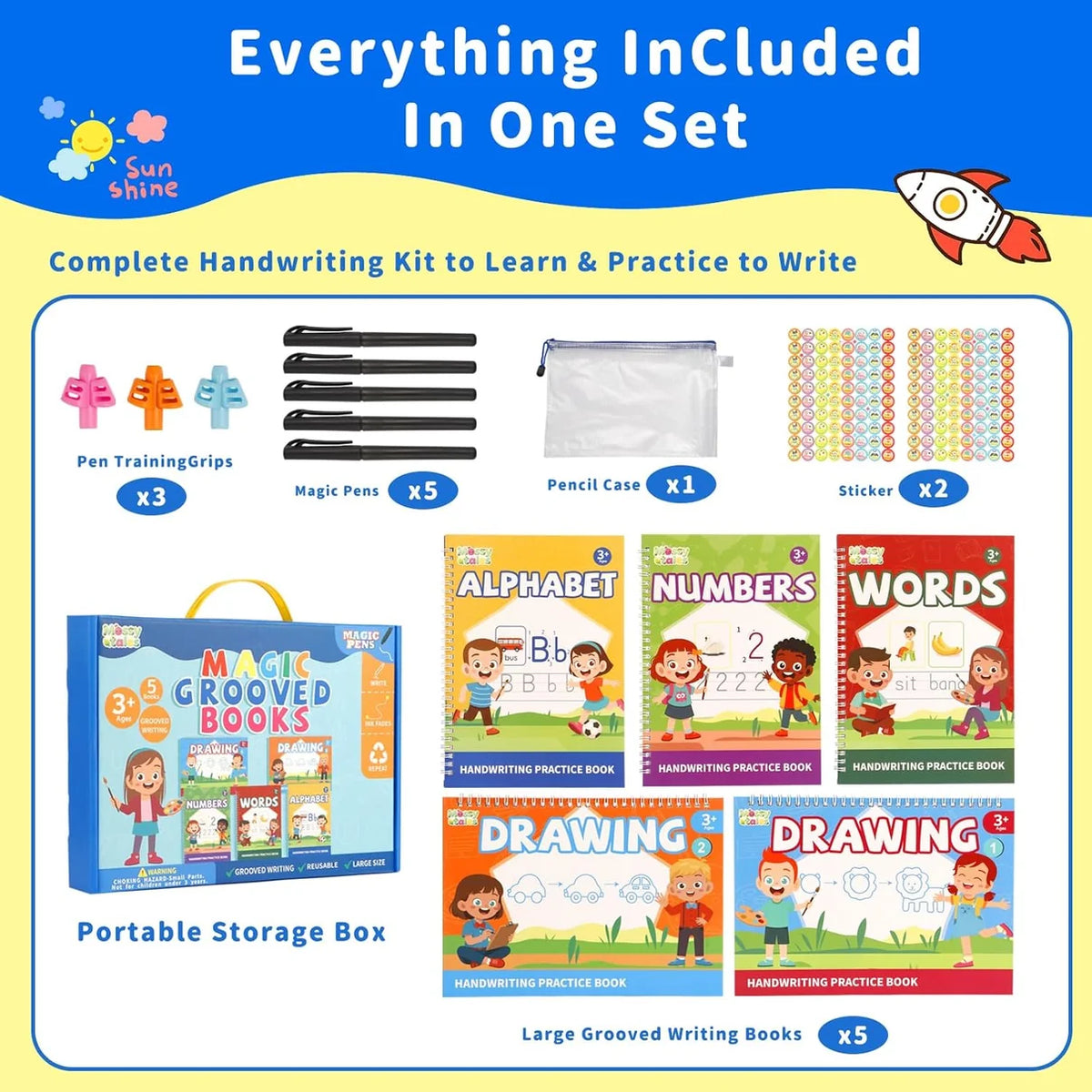 Magic Grooved Handwriting Book for Kids (Ages 3–8)